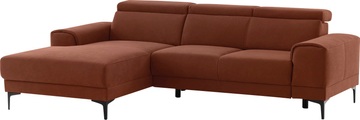 exxpo - sofa fashion Ecksofa »Ophelia«, 3 Kopfstützen, wahlweise Sitztiefenverstellung, frei im Raum stellbar