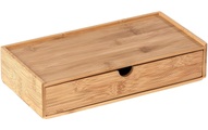 Wenko Box , Terra , Braun , Holz , Bambus , massiv , 28x6x14 cm , Natur,Echtholz , 004332052708