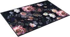 wash+dry by Kleen-Tex Teppich »Night Roses«, rechteckig, 7 mm Höhe, Motiv Rosen, rutschhemmend, In- und Outdoor geeignet, waschbar