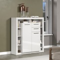 INOSIGN, INOSIGN Highboard »Gwendolyn«, (1 St.), weisse Hochglanzfronten, moderner Wohnzimmerschrank, Breite ca. 121 cm