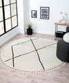 Myflair Möbel & Accessoires Hochflor-Teppich »Moroccan Signature«, rund, moderner Teppich, marokkanisches Design, Rauten Muster, Hochflor