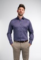 ETERNA LANGARM HEMD MODERN FIT SATINGEWEBE BLAU BEDRUCKT