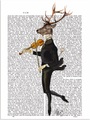 Artland Wandbild »Tanzender Hirsch mit Violine«