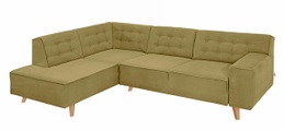 TOM TAILOR Ecksofa »NORDIC CHIC«, mit Ottomane, wahlweise mit Sitzvorzug, Füsse Buche natur