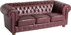 Max Winzer® 3-Sitzer Chesterfield Ledersofa »Bristol« mit edler Knopfheftung, Breite 200 cm