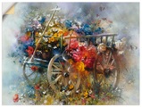 Artland Wandbild »Blumen Schubkarre«