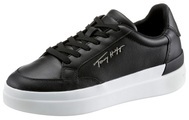 Tommy Hilfiger Plateausneaker »TH SIGNATURE LEATHER SNEAKER«, mit Logoprägung an der Zunge