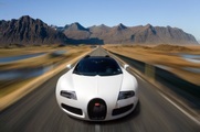 Papermoon Fototapete »SUPER CAR-BUGATTI AUTO RACING MOTOR GEBIRGE ISLAND«, Vliestapete, hochwertiger Digitaldruck, inklusive Kleister