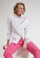 ETERNA LANGARM BLUSE MODERN CLASSIC SLIM FIT SATINBINDUNG WEISS
