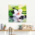 Artland Glasbild »Spa Steine Bambus Zweige Orchidee«