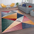 Paco Home Teppich »Smaragd 762«, rechteckig, Kurzflor, modernes geometrisches Design, Wohnzimmer, Schlafzimmer