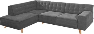 TOM TAILOR Ecksofa »NORDIC CHIC«, mit Ottomane, wahlweise mit Sitzvorzug, Füsse Buche natur