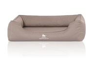Knuffelwuff Tierbett »Leon Velour M ? L, 85 x 63 cm, Beige/Grau«