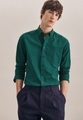 seidensticker Businesshemd »Slim«, Slim Langarm Button-Down-Kragen Karo