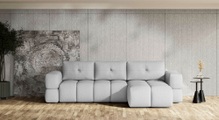 andas Ecksofa »EJSTRUP moderne, aufwändige Steppung, auch in Bouclé L-Form«, verwandelbar in Schlafsofa, incl. Bettfunktion, B/T/H: 362/186/92 cm