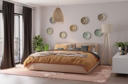 HOMING Vorhang »Kjell«, (1 St.), blickdicht, uni, Türvorhang, Wohnzimmer, Schlafzimmer