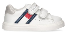 Tommy Hilfiger Klettschuh »FLAG LOW CUT VELCRO SNEAKER WHITE/PINK«, mit Klettverschluss
