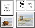 QUEENCE, queence Bild »Sylt«, Strand, (5 St.), gerahmt