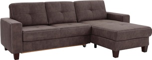 Places of Style Ecksofa »Casoria«, Recamiere wahlweise mit elektrischer Relaxfunktion, 2-Sitzer-Element optional mit Vorziehsitz und Bettkasten, Bezug mit Kreuznaht, inkl. Federkern-Polsterung