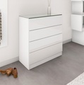 borchardt Möbel Kommode »Vaasa«, Breite 76 cm, Glasoberboden
