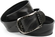 Anthoni Crown Vollleder Jeansgürtel in Schwarz