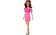 Mattel, Barbie Fashionistas-Puppe mit pinkfarbenem Kleid mit Rüschenausschnitt