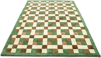 morgenland Wollteppich »Nepal Teppich handgeknüpft grün«, rechteckig, 18 mm Höhe, handgeknüpft
