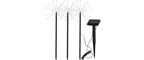 Solarstab Firework mit 90 warmweißen LEDs im 3er Set