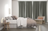 HOMING Vorhang »Kjell«, (1 St.), blickdicht, uni, Türvorhang, Wohnzimmer, Schlafzimmer