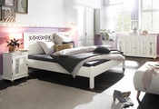 PREMIUM COLLECTION BY HOME AFFAIRE, Premium collection by Home affaire Bett »Arabeske«, aus schönem massivem Buchenholz, mit dekorativen Fräsungen am Kopfteil