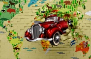 Papermoon Fototapete »3D ABSTRAKT DESIGN-VINTAGE OLDTIMER WANDDEKO XXL«, Vliestapete, hochwertiger Digitaldruck, inklusive Kleister