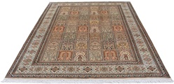 morgenland Seidenteppich »Seidenteppich - Kaschmir Seide - 260 x 172 cm - mehrfarbig«, rechteckig, 4 mm Höhe, Wohnzimmer, Handgeknüpft, Einzelstück mit Zertifikat
