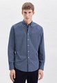 Casual Hemd Regular Fit Langarm Karo Herren Blau M/L