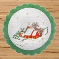 Delindo Lifestyle, Delindo Lifestyle Platzset »Weihnachtskirche«, (2 St.), gedrucktes Design, blickdichter Stoff