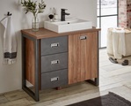 Home affaire Waschtisch »Detroit«, Breite 91 cm, 1 Aufsatzwaschbecken aus Mineralguss