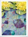 Wall-Art Poster »Märchen Wandbilder Gelbe Seerosen«, Pflanzen, (1 St.), Poster, Wandbild, Bild, Wandposter