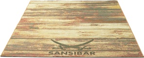 Sansibar Teppich »Rantum Beach SA-029«, rechteckig, Flachgewebe, modernes Design, Motiv Holzdielen, In- & Outdoor geeignet