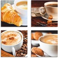 Artland Leinwandbild »Kaffeetassen und Zeitung, Milchkaffee«