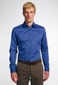 ETERNA LANGARM HEMD SUPER SLIM KETTLANCÉ BLAU STRUKTURIERT