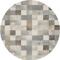 OCI DIE TEPPICHMARKE Teppich »NEW VILLA SQUARES«, rund, 20 mm Höhe, feine Karos, meliert, Wohnzimmer