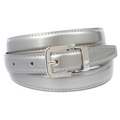 Anthoni Crown 2, 0 cm breiter Lackledergürtel in Silberfarben