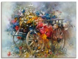 Artland Wandbild »Blumen Schubkarre«
