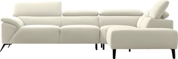 Nicoletti Home Ecksofa, Breite 287 cm, verstellbare Kopfstütze, Ottomane links oder rechts