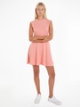 TOMMY JEANS, Tommy Jeans Blusenkleid »TJW BABYLOCK FIT & FLARE DRESS«, mit Tommy Jeans Flagge