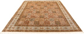 morgenland Seidenteppich »Seidenteppich - Kaschmir Seide - 325 x 249 cm - braun«, rechteckig, 4 mm Höhe, Wohnzimmer, Handgeknüpft, Einzelstück mit Zertifikat