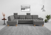sit&more Wohnlandschaft, wahlweise mit Bettfunktion, Bettkasten, Sitztiefenverstellung