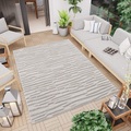 Carpet City Teppich »SANTORINI 58394«, rechteckig, 5 mm Höhe, 3D-Design: Flor erzeugt ein Hoch-Tief-Effekt, In- und Outdoor geeignet
