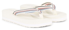 Tommy Hilfiger Zehentrenner »WEDGE STRIPES BEACH SANDAL«, Bademode, Sommerschuh, Schlappen, Poolslide mit Streifen