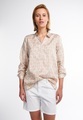 ETERNA LANGARM BLUSE MODERN CLASSIC SATINGEWEBE BEIGE BEDRUCKT