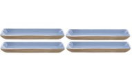 Bitz, Bitz Servierplatte »rechteckig Wood Ocean«, (4 tlg.)